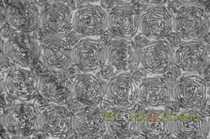 Rosette Satin Fabric by the Yard | 54" Wide | 3d Rose Satin Fabric |