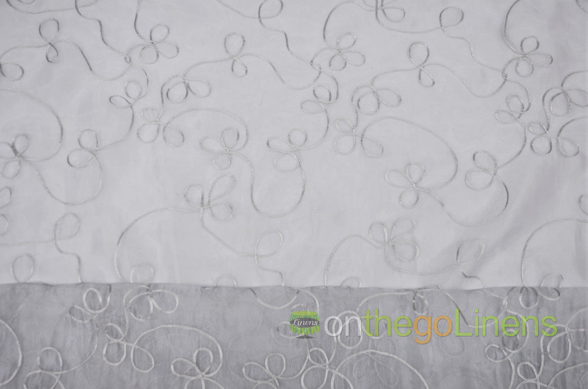 Fantasia Sheer Embroidery Fabric by the Yard | Organza Embroidery Fabric | 54" wide | Multiple Colors