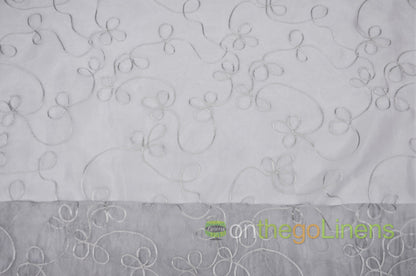 Fantasia Sheer Embroidery Fabric by the Yard | Organza Embroidery Fabric | 54" wide | Multiple Colors