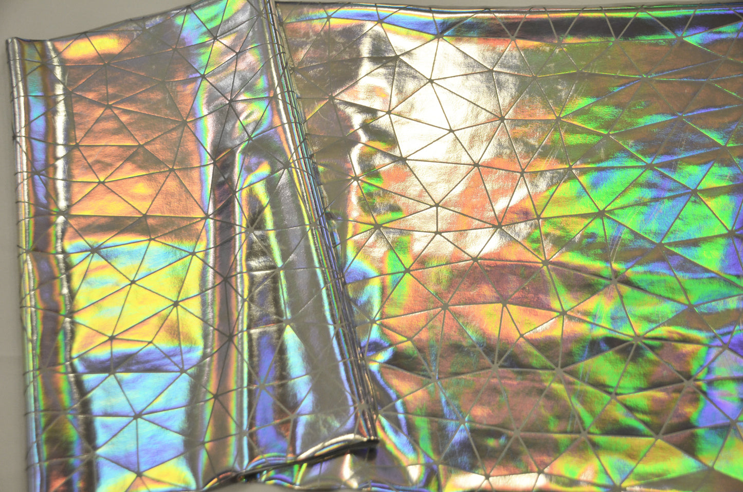 Geometric Mirror Hologram Spandex Fabrics | Dancewear Spandex Fabric | 60" Wide |