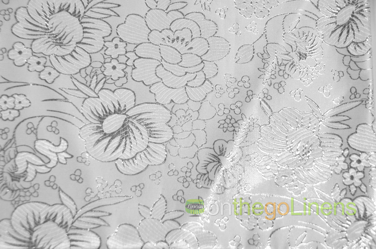 Metallic Brocade Design B23 | Chinese Flower Brocade Fabric | 58" Wide |