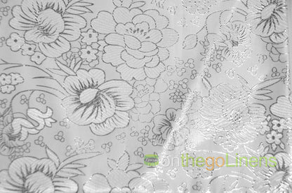 Metallic Brocade Design B23 | Chinese Flower Brocade Fabric | 58" Wide |