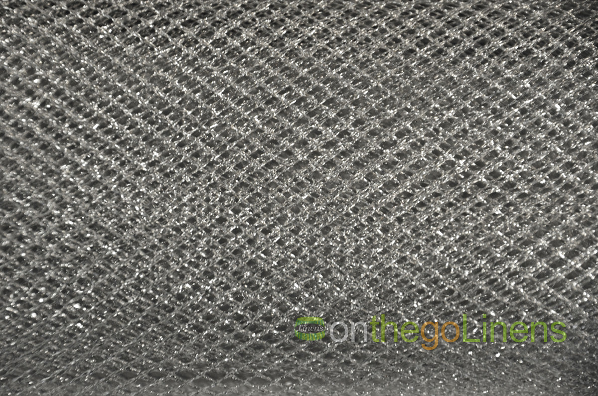 Metallic Fish Net Fabric by the Yard | 58" Wide |