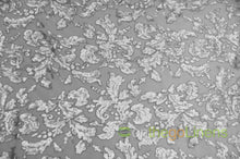 Wendy Sequins Fabric by the Yard | Sequins Embroidered Leaves on a Mesh background |