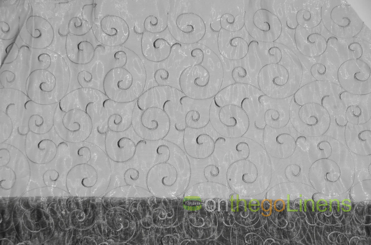 Swirl Organza Fabric by the Yard | Organza Embroidery Fabric | Multiple Colors |