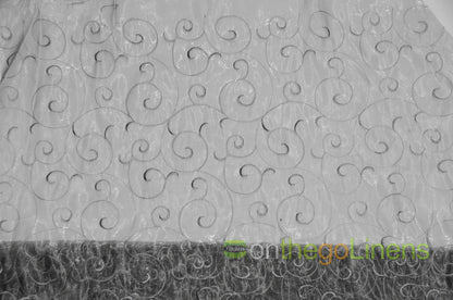 Swirl Organza Fabric by the Yard | Organza Embroidery Fabric | Multiple Colors |