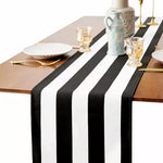 1" Stripe Lamour Satin Print | Table Runners | Four Colors Available |