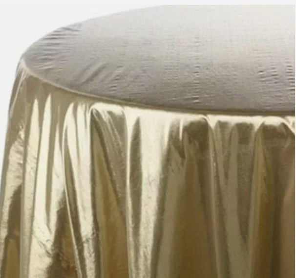 Slipper Lame Tablecloths | Metallic Lame Table Linens | Multiple Color |