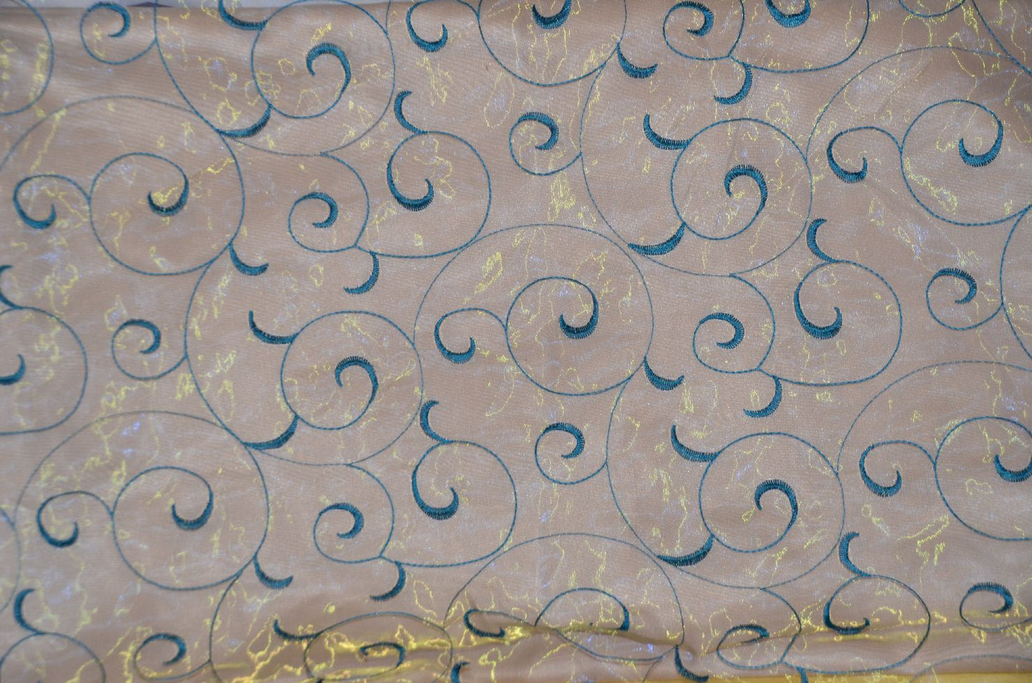 Swirl Organza Fabric by the Yard | Organza Embroidery Fabric | Multiple Colors |