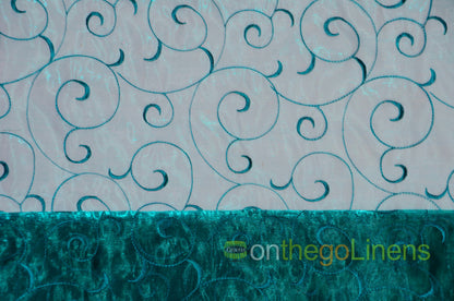 Swirl Organza Fabric by the Yard | Organza Embroidery Fabric | Multiple Colors |