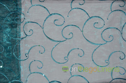 Ferial Organza Embroidery Fabric by the Yard | Sheer Organza Embroidery Fabric | 54" Wide |