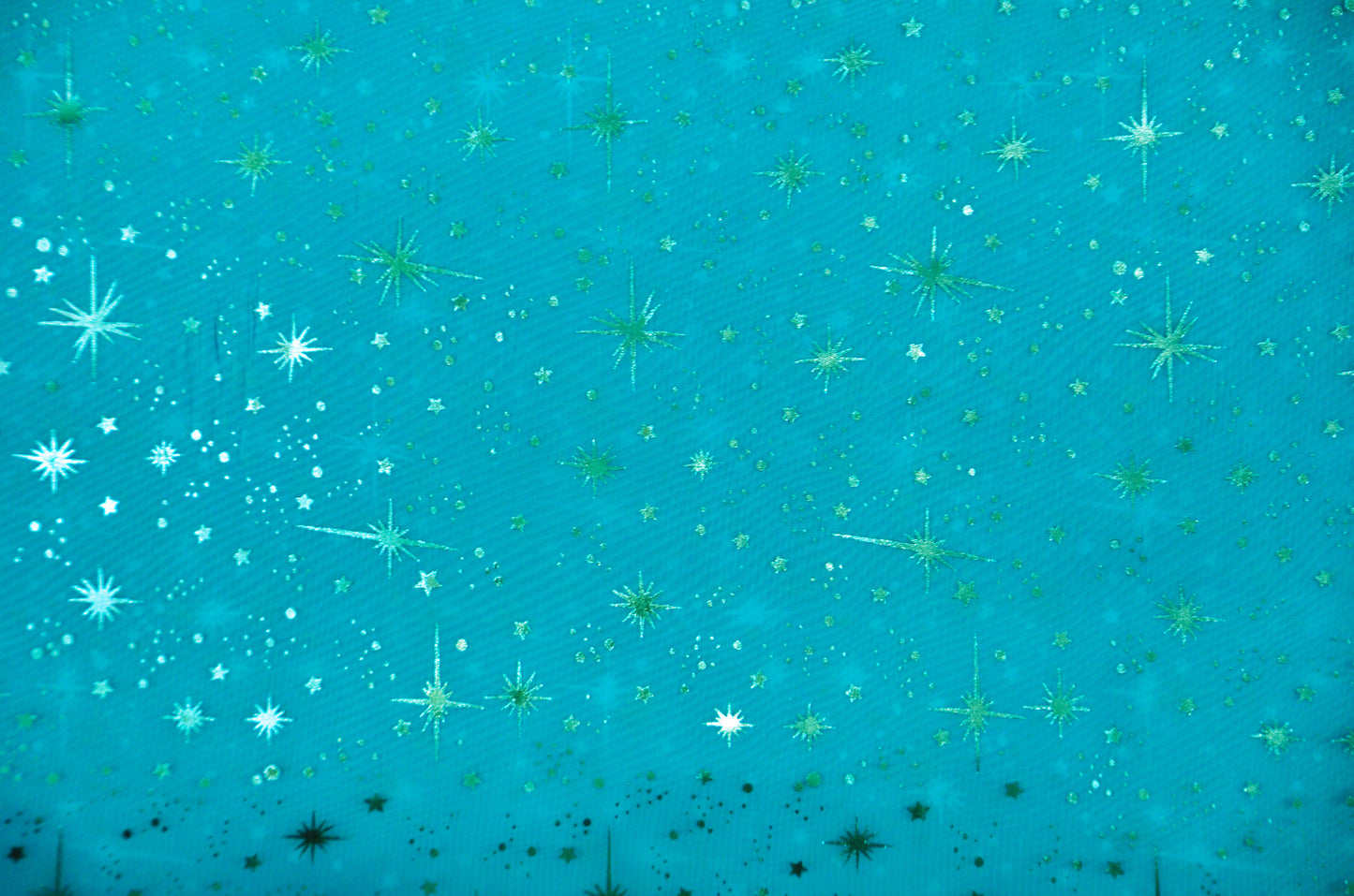 Star Foil Organza Fabric by the Yard | Metallic Star Print on Organza Fabric | 60" Wide | Multiple Colors |