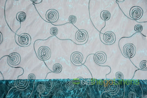 Donatello Organza Embroidery Fabric by the Yard | Multiple Colors | 54" Wide |
