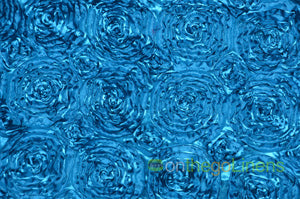 Rosette Satin Fabric by the Yard | 54" Wide | 3d Rose Satin Fabric |