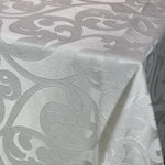 Victorian Damask Tablecloths | Classic Jacquard Table Linens | 100% Polyester |
