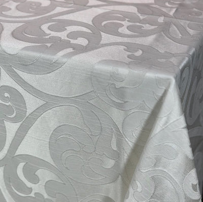 Victorian Damask Tablecloths | Classic Jacquard Table Linens | 100% Polyester |