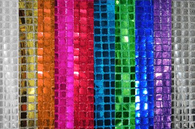 Quad Sequins Fabric | Square Sequins Fabric by the Yard | 45" Wide | Multiple Colors |