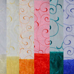Swirl Organza Fabric by the Yard | Organza Embroidery Fabric | Multiple Colors |