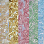 Rosette Satin Bordeaux Fabric by the Yard | Rosette Satin Flower on Mesh Background | Multiple Colors |