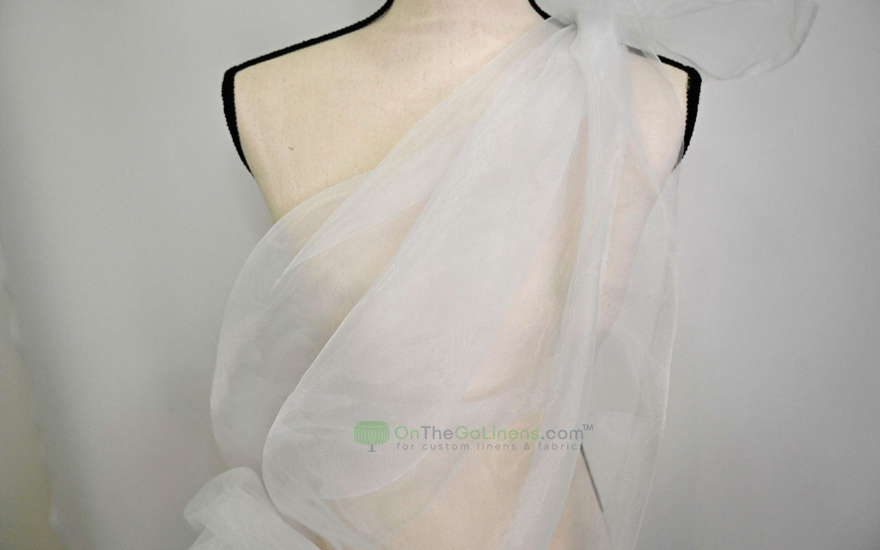 Super Organza Fabric | 60” Wide | Semi-Sheer Polyester | Elegant Event Fabric