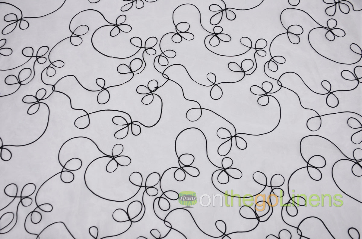 Fantasia Sheer Embroidery Fabric by the Yard | Organza Embroidery Fabric | 54" wide | Multiple Colors