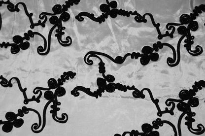Ribbon Taffeta Fabric by the Yard | Taffeta Ribbon Embroidery Fabric | Multiple Colors |