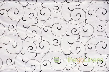 Swirl Organza Fabric by the Yard | Organza Embroidery Fabric | Multiple Colors |