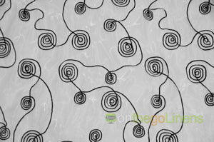 Donatello Organza Embroidery Fabric by the Yard | Multiple Colors | 54" Wide |