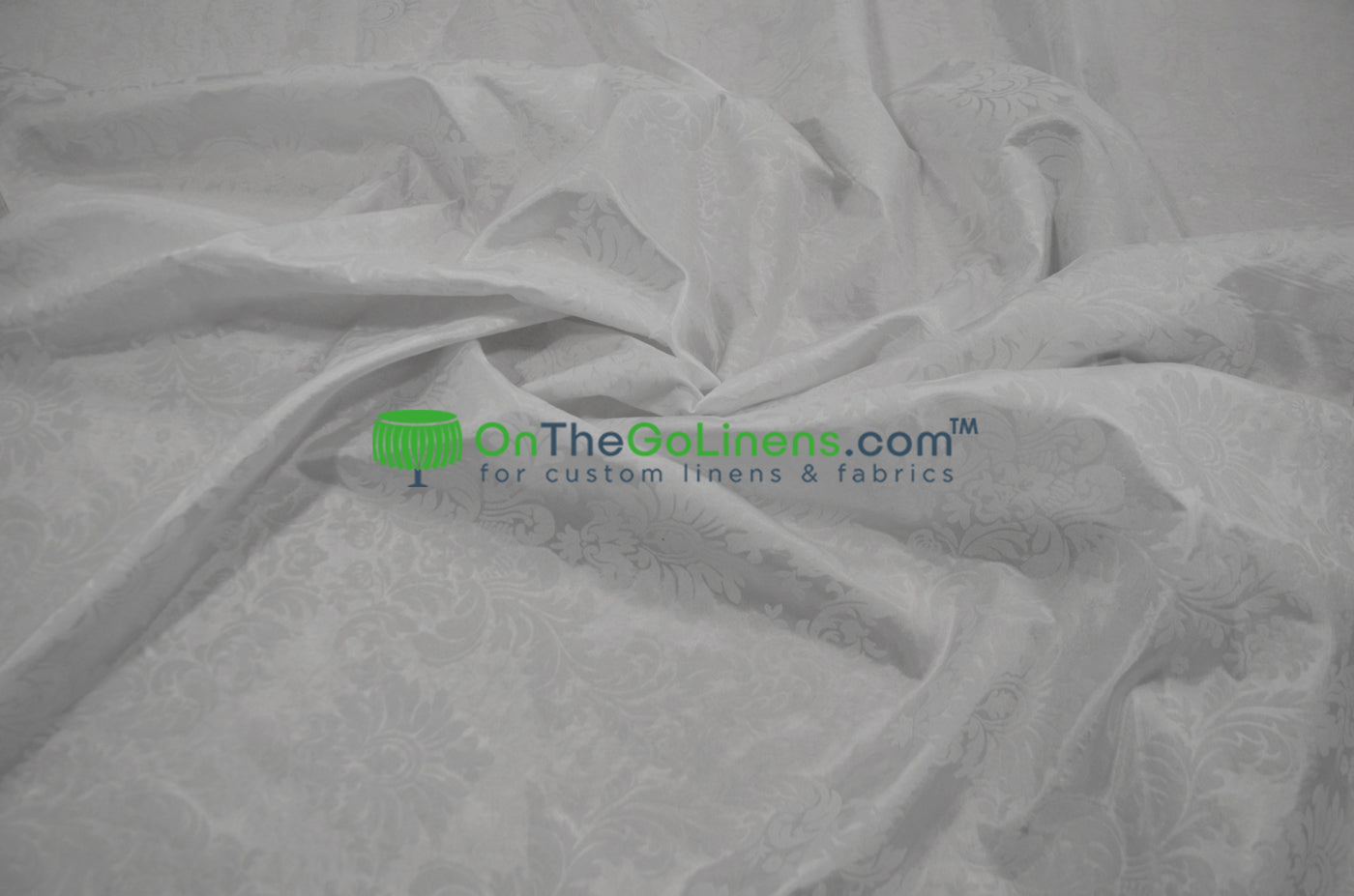 Damask Flocking Taffeta Fabric by the Yard | Flocking Velvet Damask Fabric | 60" wide |