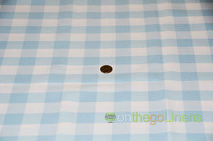Picnic Checkered Tablecloths | Gingham Table Linens  | 100% Polyester | 1x1 Square |
