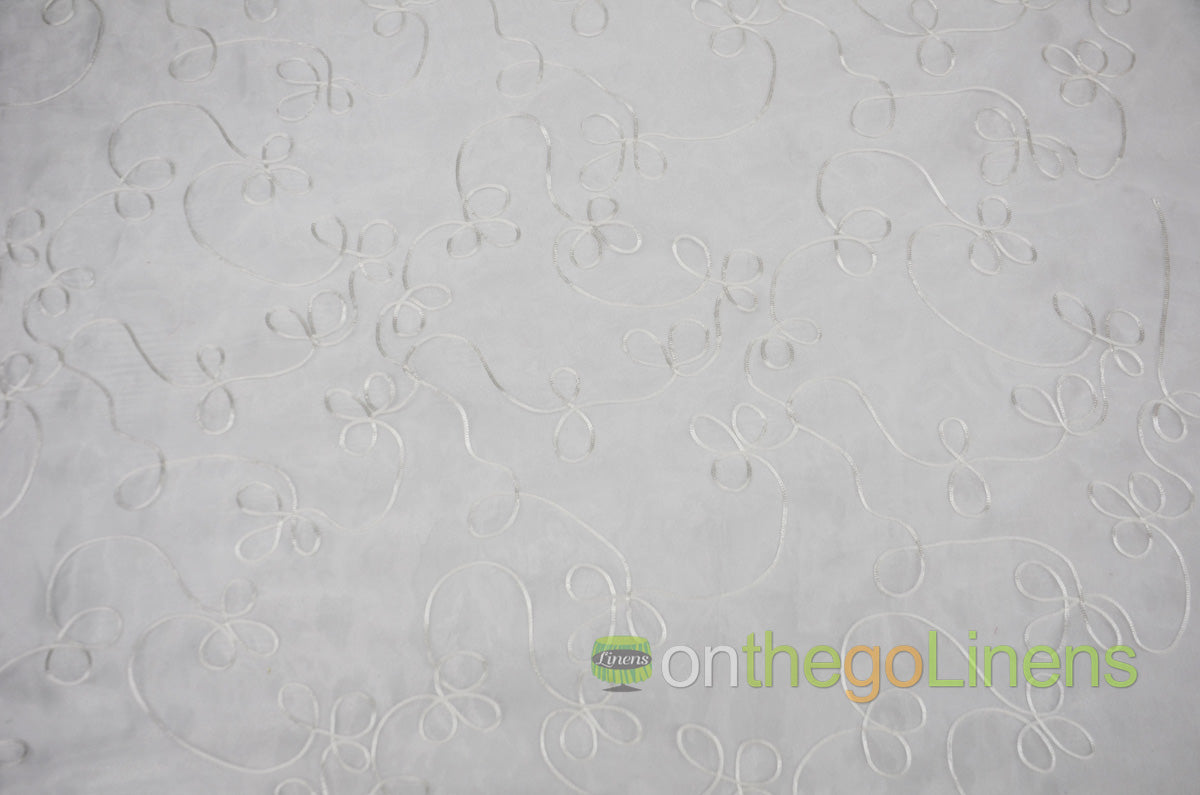 Fantasia Sheer Embroidery Fabric by the Yard | Organza Embroidery Fabric | 54" wide | Multiple Colors