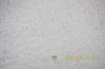 Fantasia Sheer Embroidery Fabric by the Yard | Organza Embroidery Fabric | 54" wide | Multiple Colors