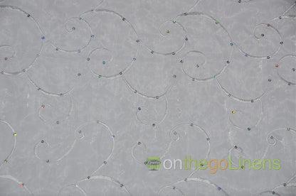 Ferial Organza Embroidery Fabric by the Yard | Sheer Organza Embroidery Fabric | 54" Wide |