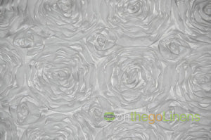 Rosette Satin Fabric by the Yard | 54" Wide | 3d Rose Satin Fabric |