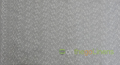 Polyester Cotton Heavy Eyelet Embroidery | Double Sided Scallop | 42" Wide |