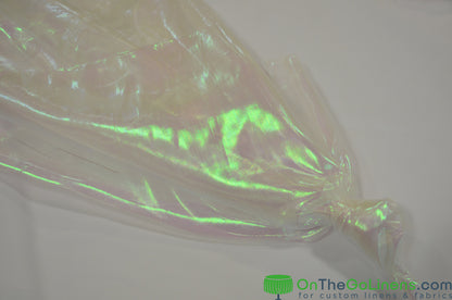 Iridescent Pearl Organza Fabric | Holographic Sheer Organza Fabric | 60" wide | Multiple Colors |