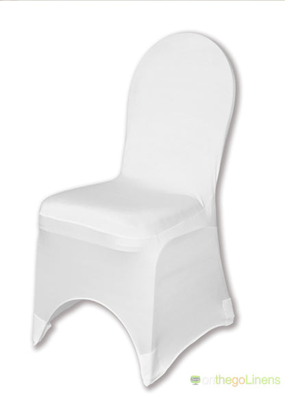 Spandex Chair Covers | White Ivory Champagne Gold Black | Strong Elastic Footing |