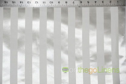 Bridal Satin 1" Tuxedo Stripe Fabric Sold by the Yard and Bolt | 60" Wide | Multiple Colors |