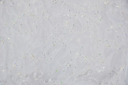 Dahlia Organza Embroidery Fabric by the Yard | 54" Wide | Multiple Colors |