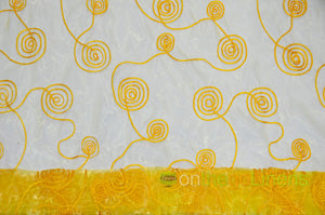 Donatello Organza Embroidery Fabric by the Yard | Multiple Colors | 54" Wide |