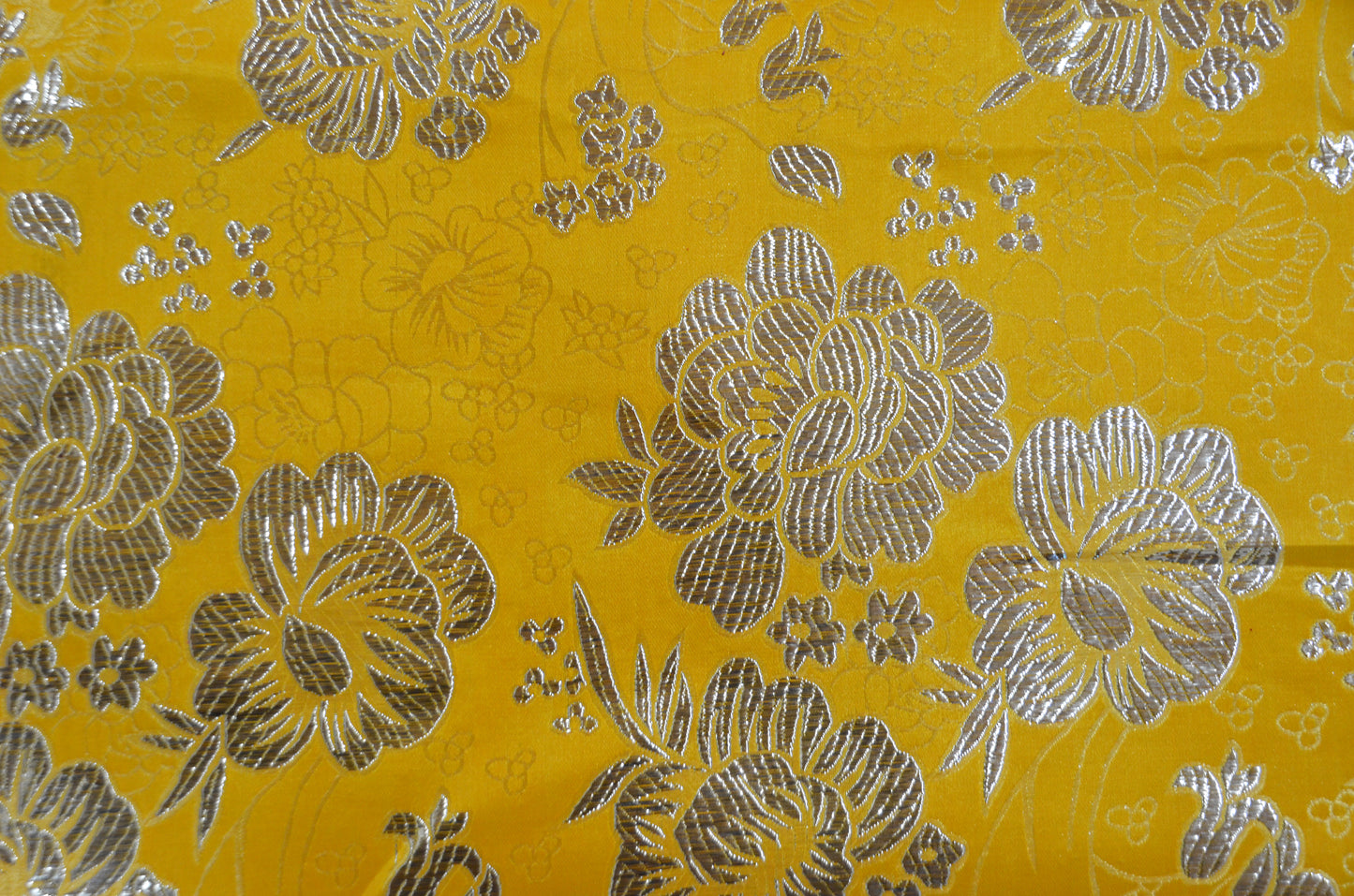 Metallic Brocade Design B23 | Chinese Flower Brocade Fabric | 58" Wide |