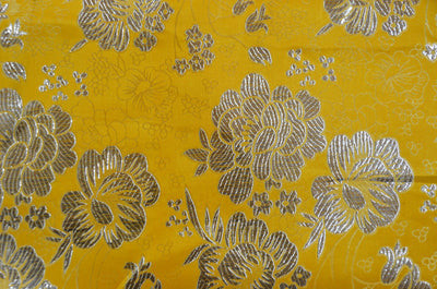 Metallic Brocade Design B23 | Chinese Flower Brocade Fabric | 58" Wide |